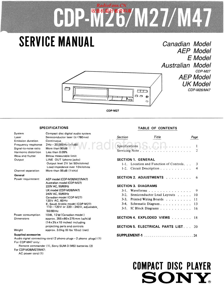 Sony-CDPM27-cd-sm 维修电路原理图.pdf_第1页