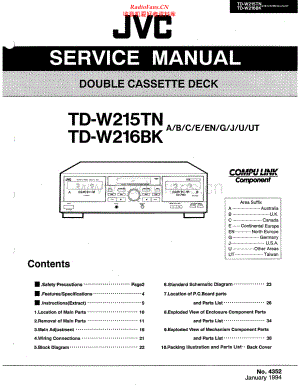 JVC-TDW215TN-tape-sm 维修电路原理图.pdf