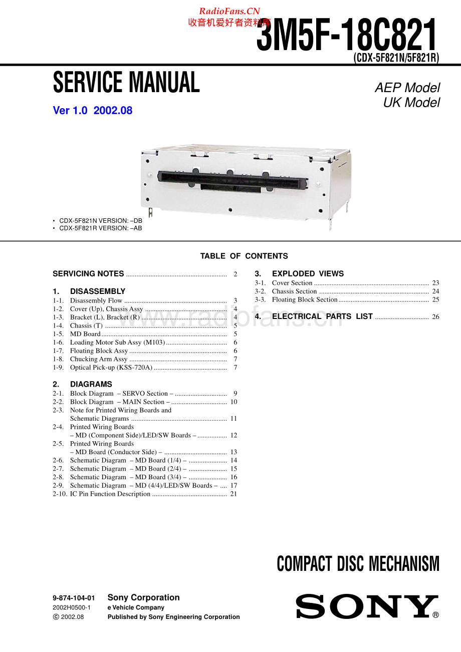 Sony-3M5F_18C821ver1_0-cd-sm 维修电路原理图.pdf_第1页