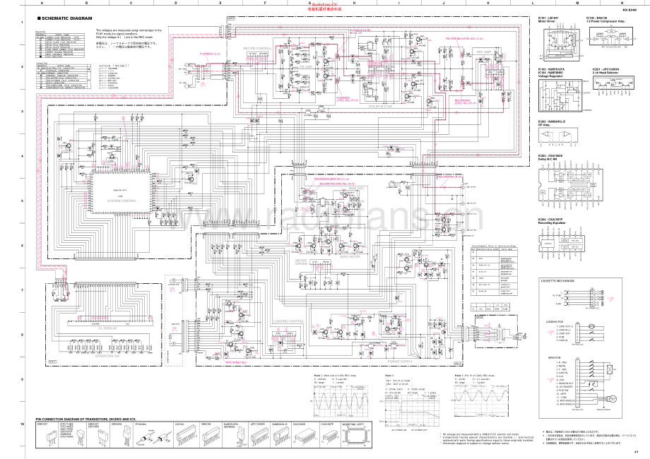 Yamaha-KXE300-tape-sch 维修电路原理图.pdf_第1页