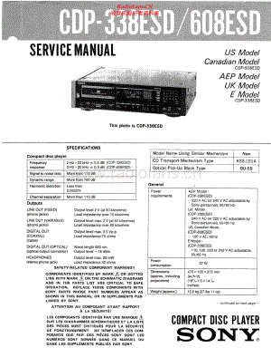 Sony-CDP608ESD-cd-sm 维修电路原理图.pdf