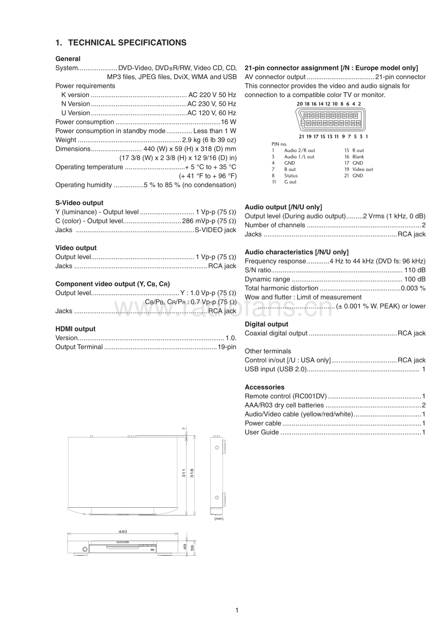 Marantz-DV4003-cd-sm 维修电路原理图.pdf_第3页