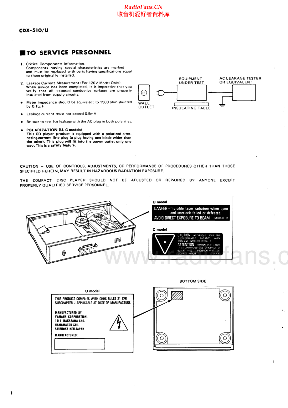 Yamaha-CDX510-cd-sm 维修电路原理图.pdf_第2页