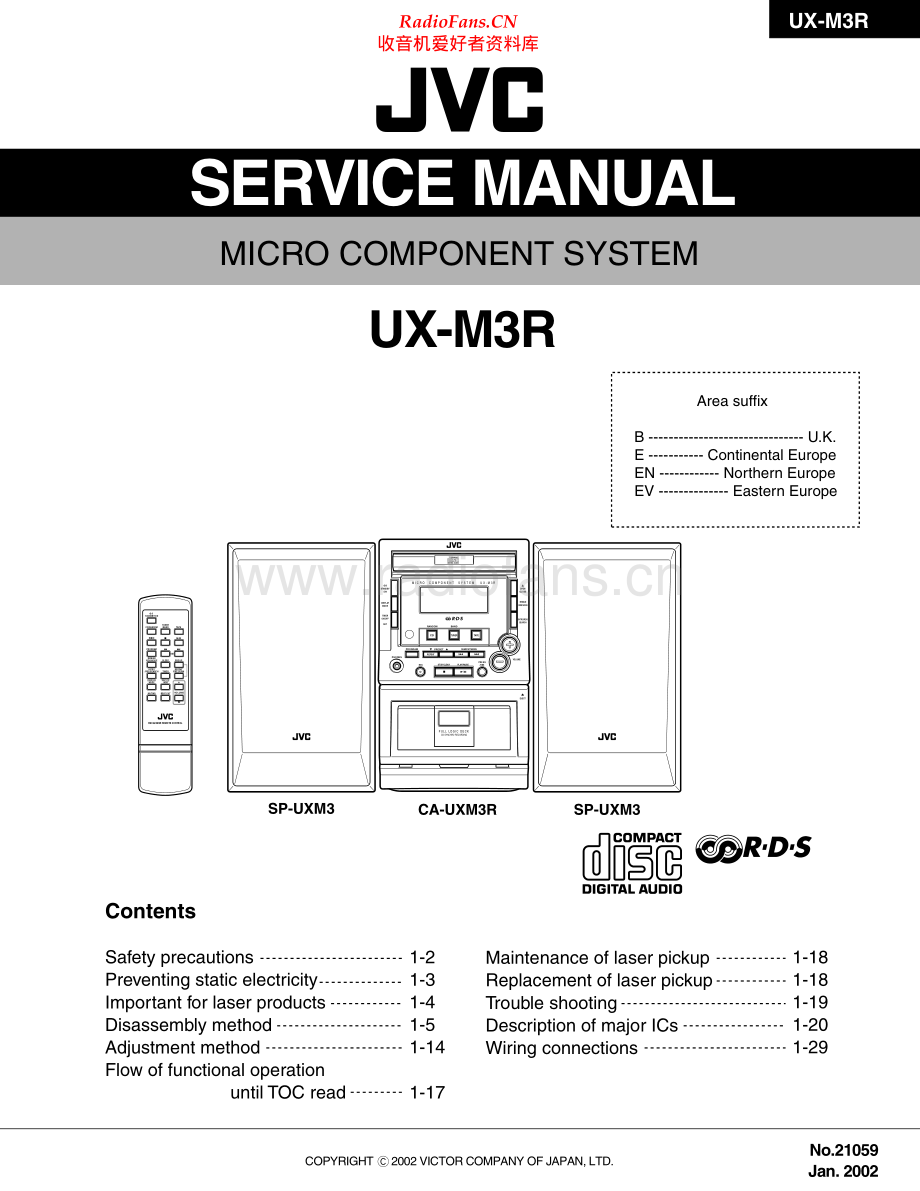 JVC-UXM3R-cs-sm 维修电路原理图.pdf_第1页