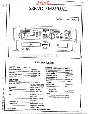Gemini-CD9500PROII-cd-sm维修电路原理图.pdf