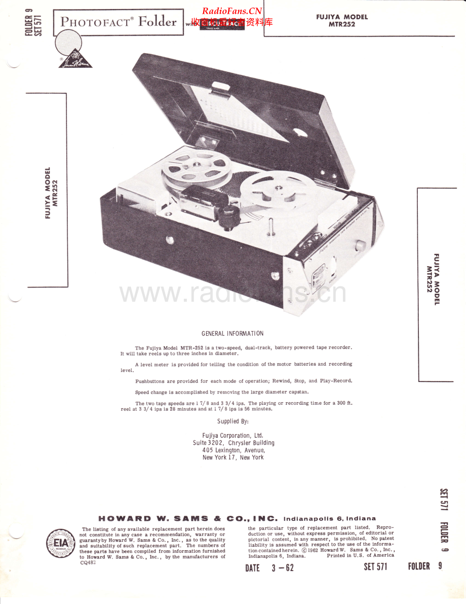 Fujiya-MTR252-tape-sm维修电路原理图.pdf_第1页