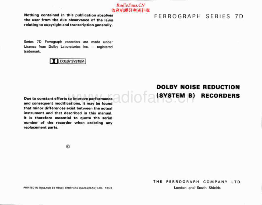 Ferguson-Ferrograph7D-tape-dnr维修电路原理图.pdf_第1页