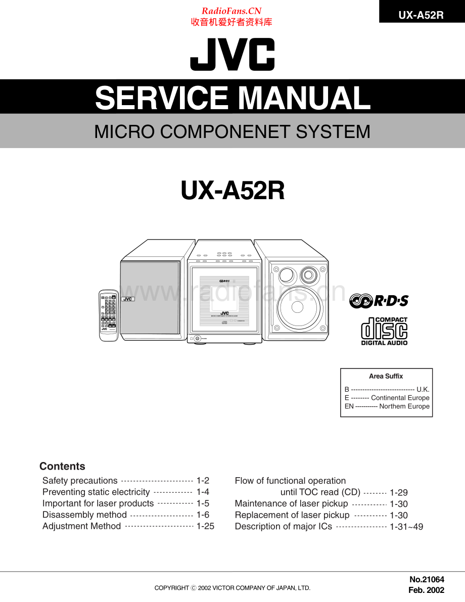 JVC-UXA52R-cs-sm 维修电路原理图.pdf_第1页