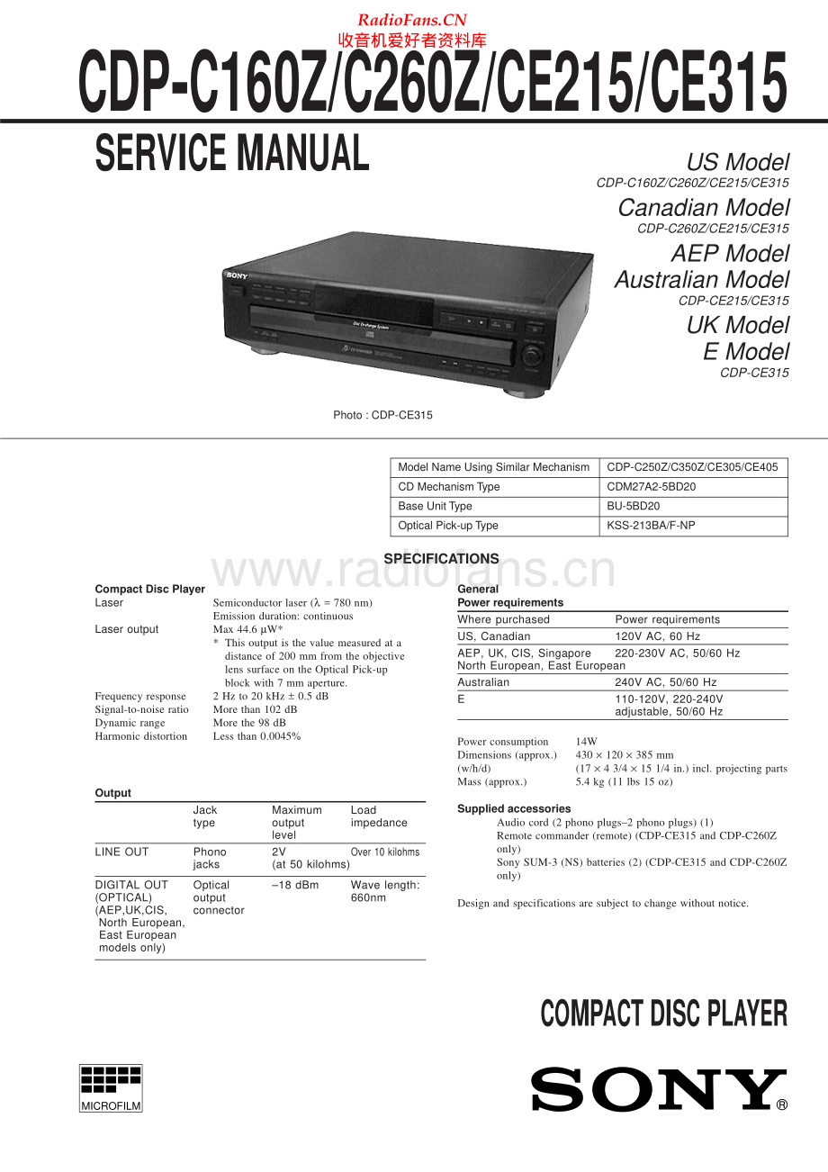 Sony-CDPCE215-cd-sm 维修电路原理图.pdf_第1页