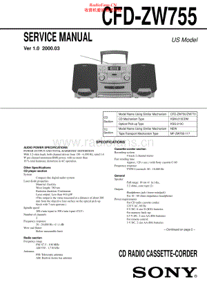 Sony-CDFZW755-cs-sm 维修电路原理图.pdf