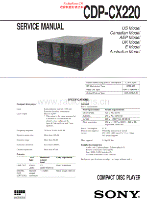 Sony-CDPCX220-cd-sm 维修电路原理图.pdf