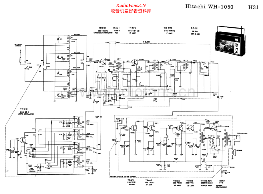 Hitachi-WH1050-pr-sch 维修电路原理图.pdf_第1页