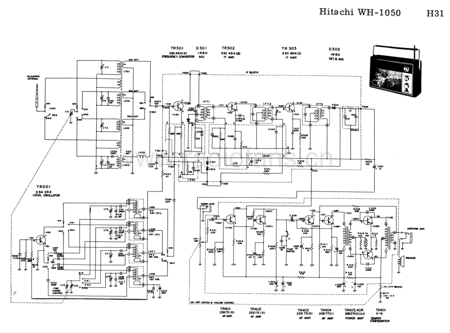 Hitachi-WH1050-pr-sch 维修电路原理图.pdf_第3页