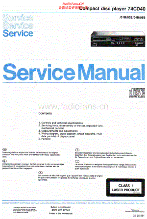Marantz-CD40-cd-sm 维修电路原理图.pdf