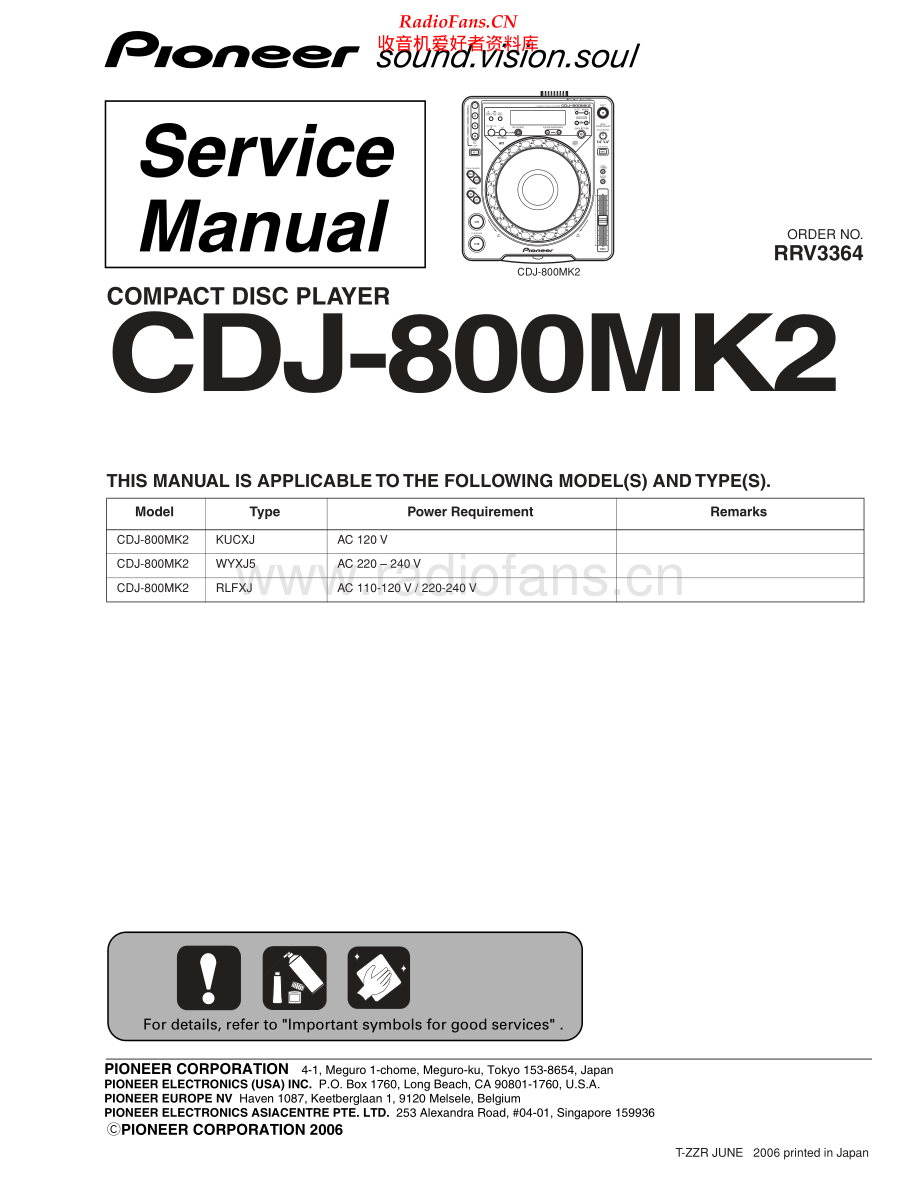 Pioneer-CDJ800MK2-cd-sm2 维修电路原理图.pdf_第1页