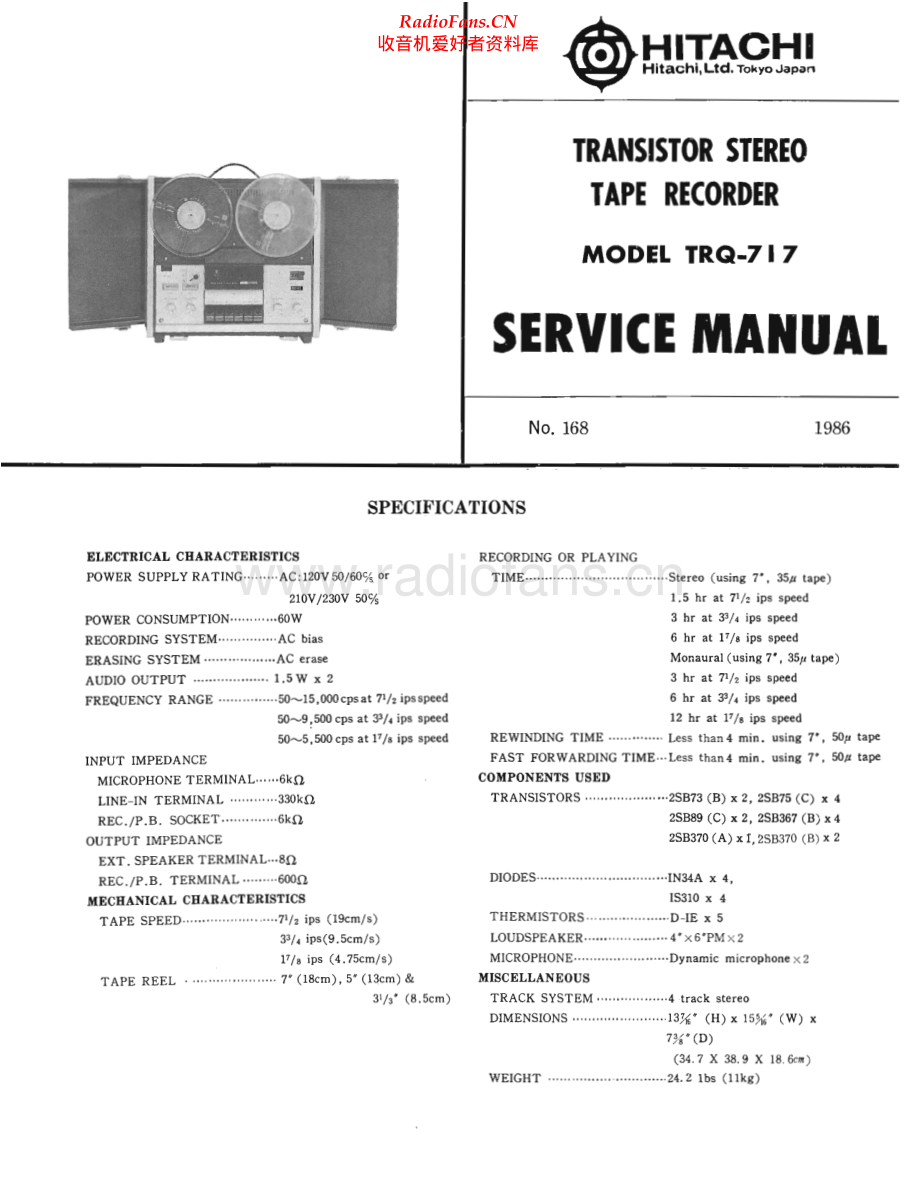 Hitachi-TRQ717-tape-sm 维修电路原理图.pdf_第1页