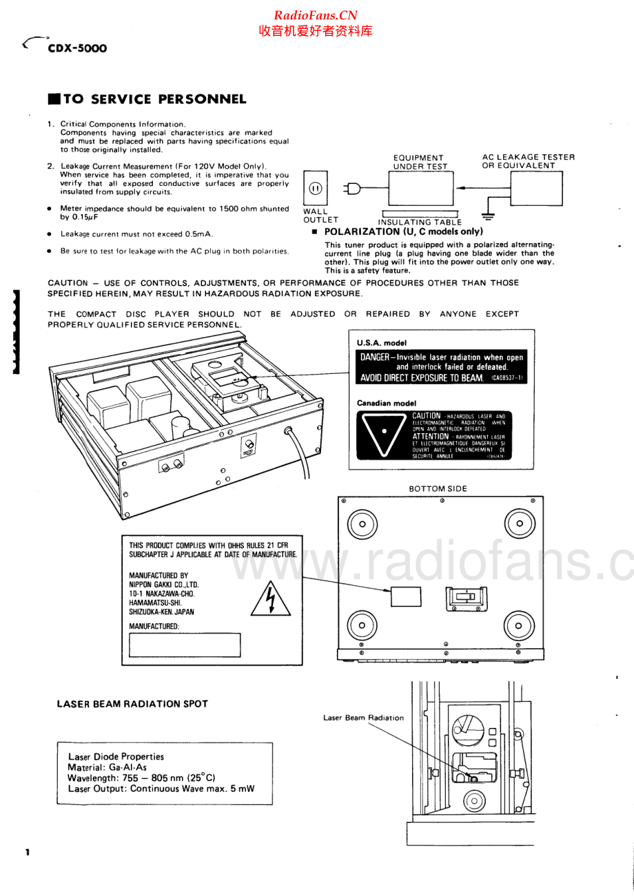 Yamaha-CDX5000-cd-sm 维修电路原理图.pdf_第2页