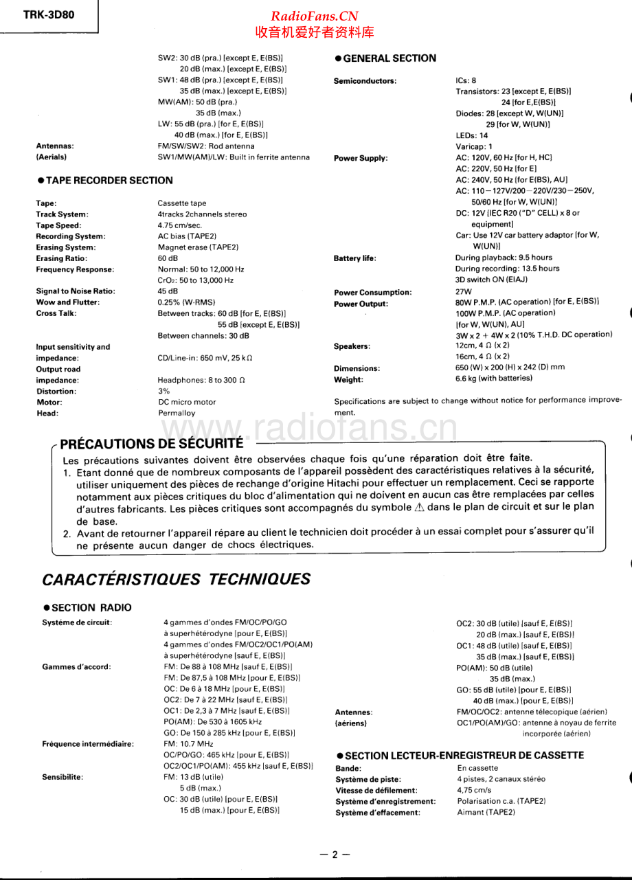 Hitachi-TRK3D80-pr-sm 维修电路原理图.pdf_第2页