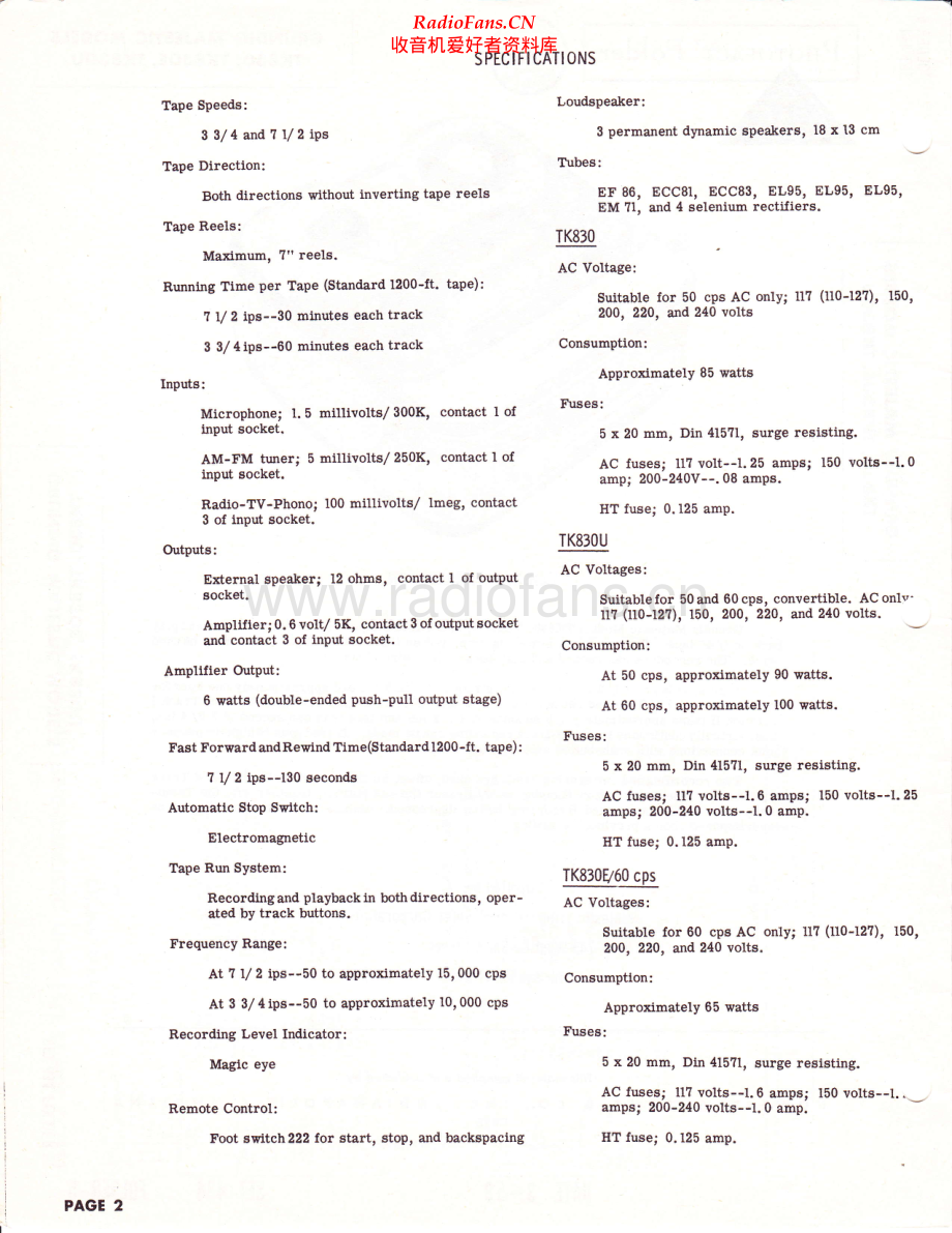 Grundig-TK830E-tape-sm维修电路原理图.pdf_第2页