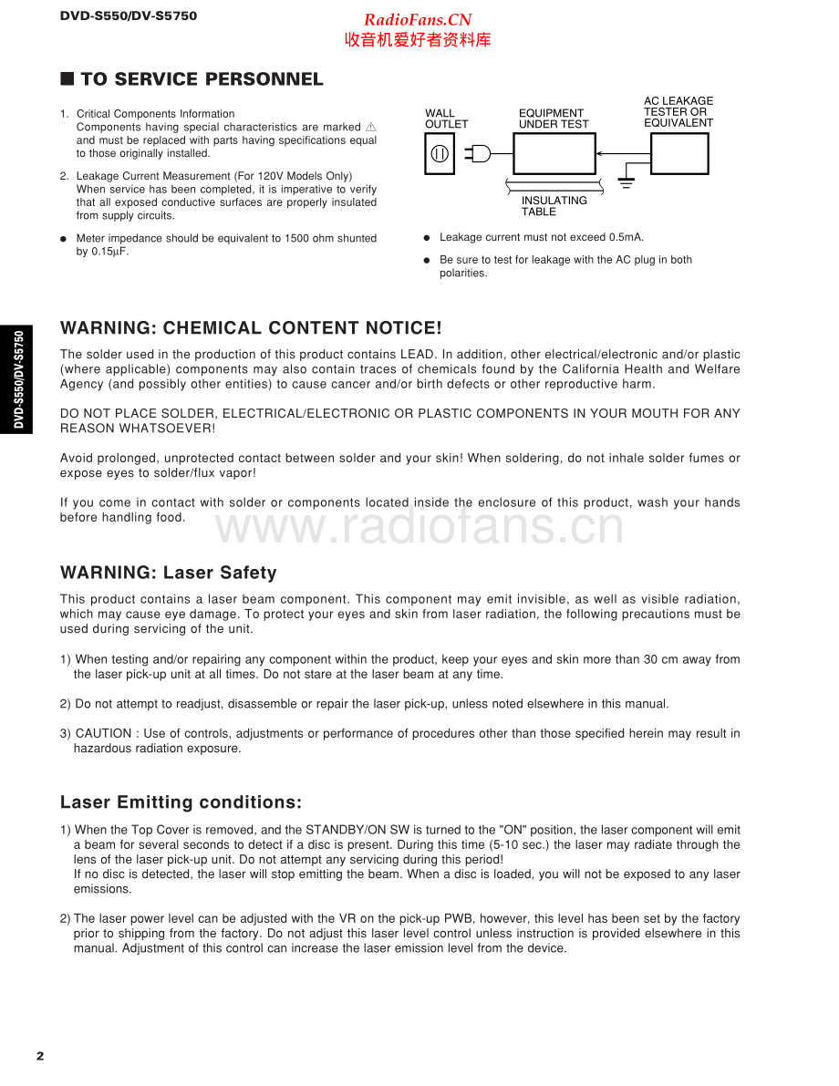 Yamaha-DVDS550-dvd-sm 维修电路原理图.pdf_第2页