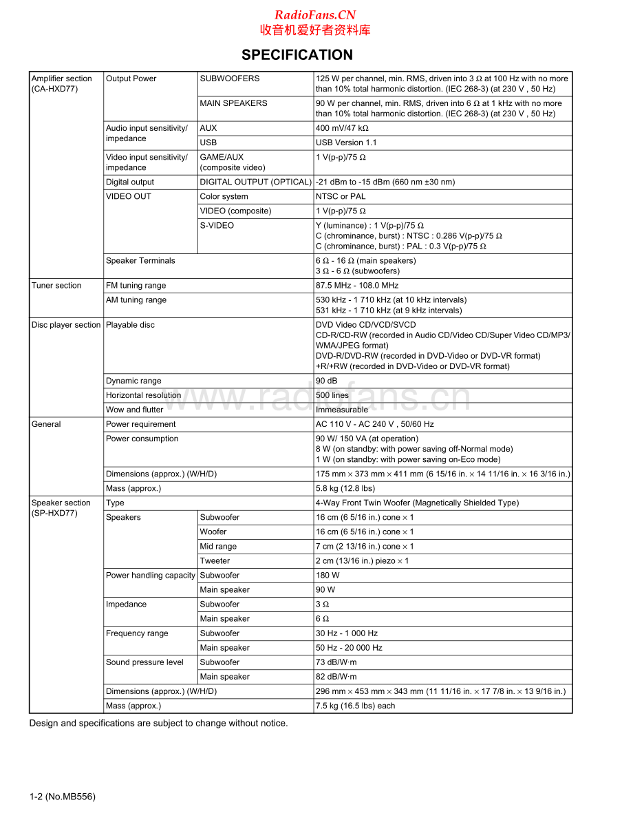 JVC-HXD77UJ-cs-sm 维修电路原理图.pdf_第2页