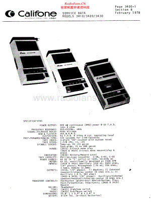 Califone-3420-tape-sm维修电路原理图.pdf