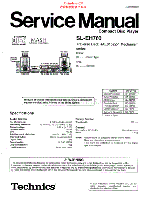 Technics-SLEH760-cd-sm 维修电路原理图.pdf