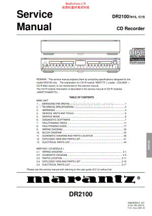 Marantz-DR2100-cd-sm 维修电路原理图.pdf