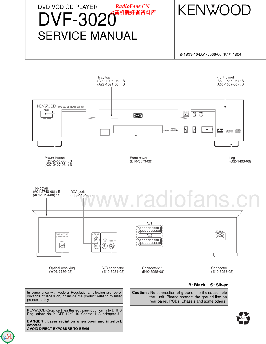 Kenwood-DVF3020-cd-sm 维修电路原理图.pdf_第1页