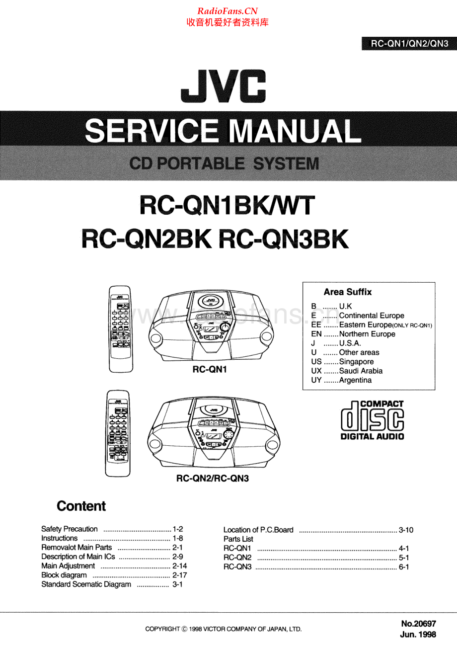 JVC-RCQN3-cs-sm 维修电路原理图.pdf_第1页