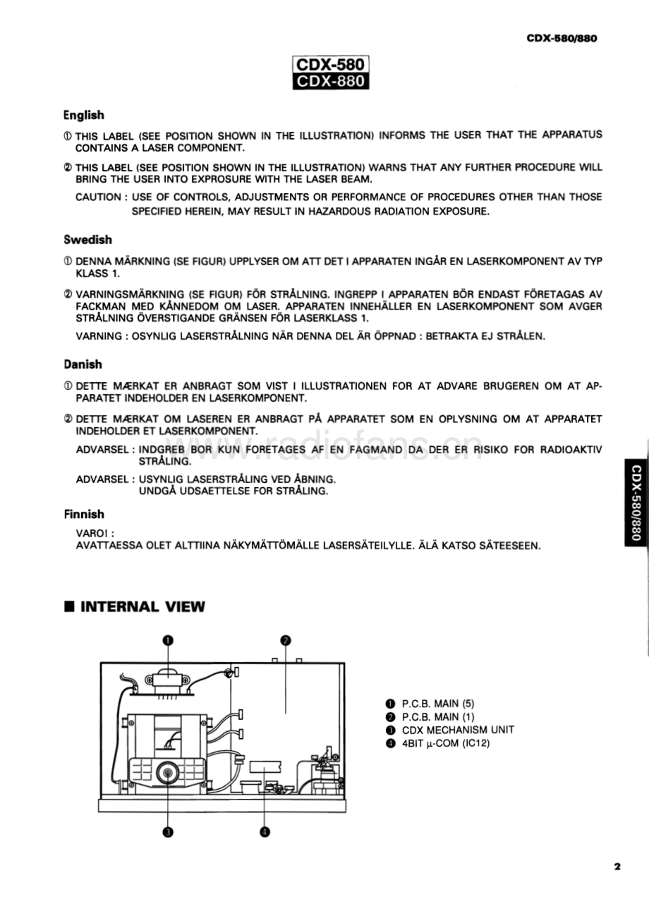 Yamaha-CDX580-cd-sm 维修电路原理图.pdf_第3页