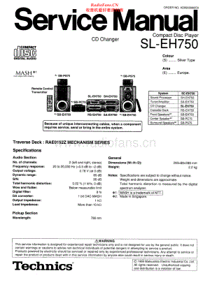 Technics-SLEH750-cd-sm 维修电路原理图.pdf