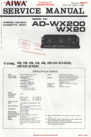 Aiwa-ADWX20-tape-sm维修电路原理图.pdf