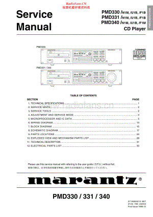 Marantz-PMD331-cd-sm 维修电路原理图.pdf