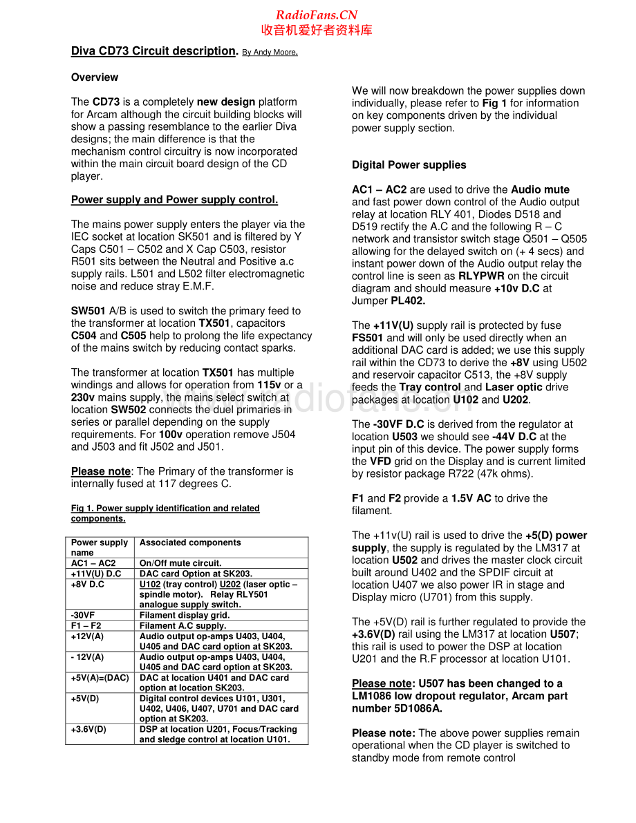 Arcam-DivaCD73-cd-sm(1)维修电路原理图.pdf_第2页