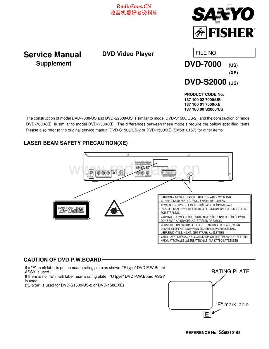 Fisher-DVD7000-dvd-sm维修电路原理图.pdf_第1页