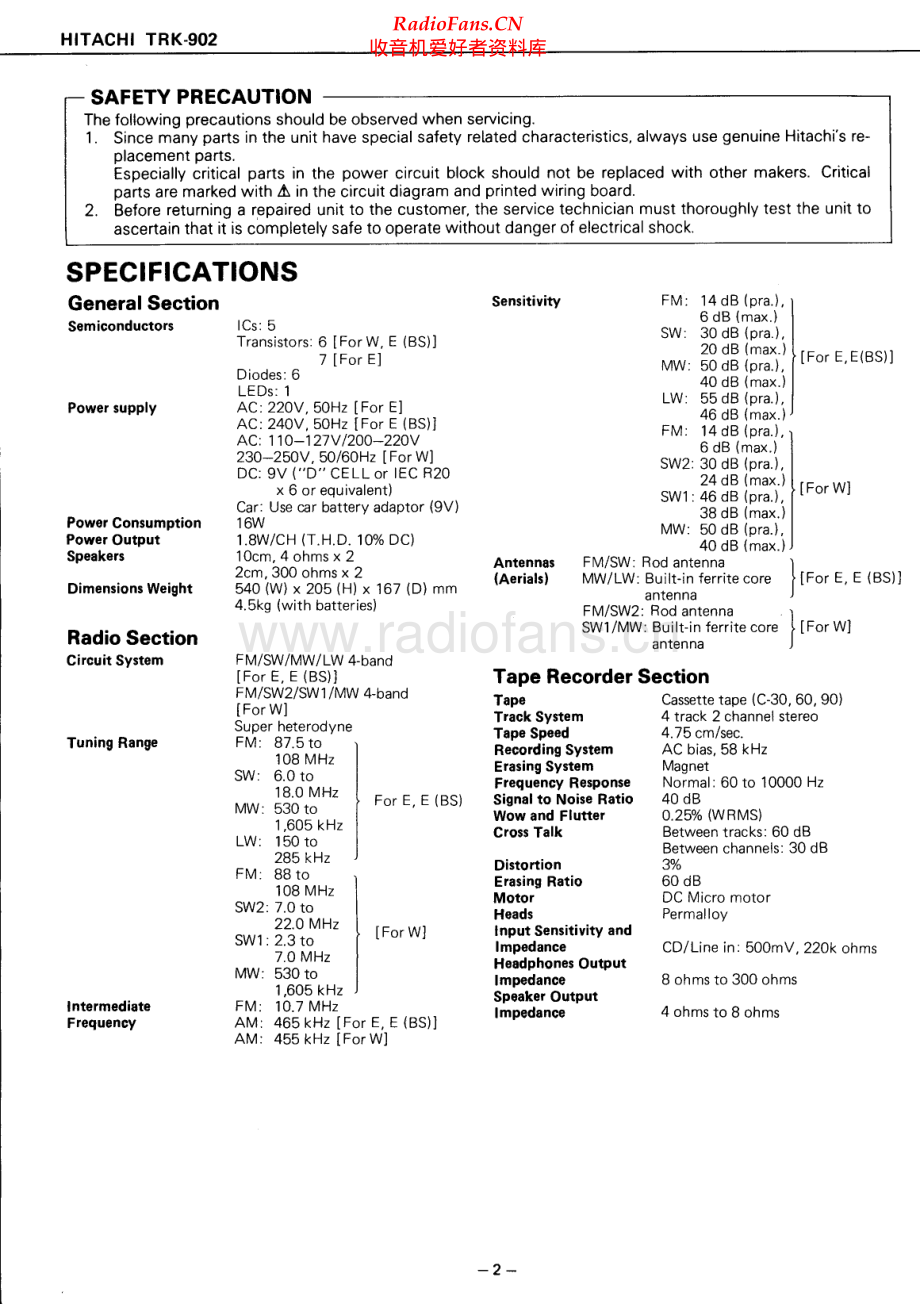 Hitachi-TRK902-pr-sm 维修电路原理图.pdf_第2页