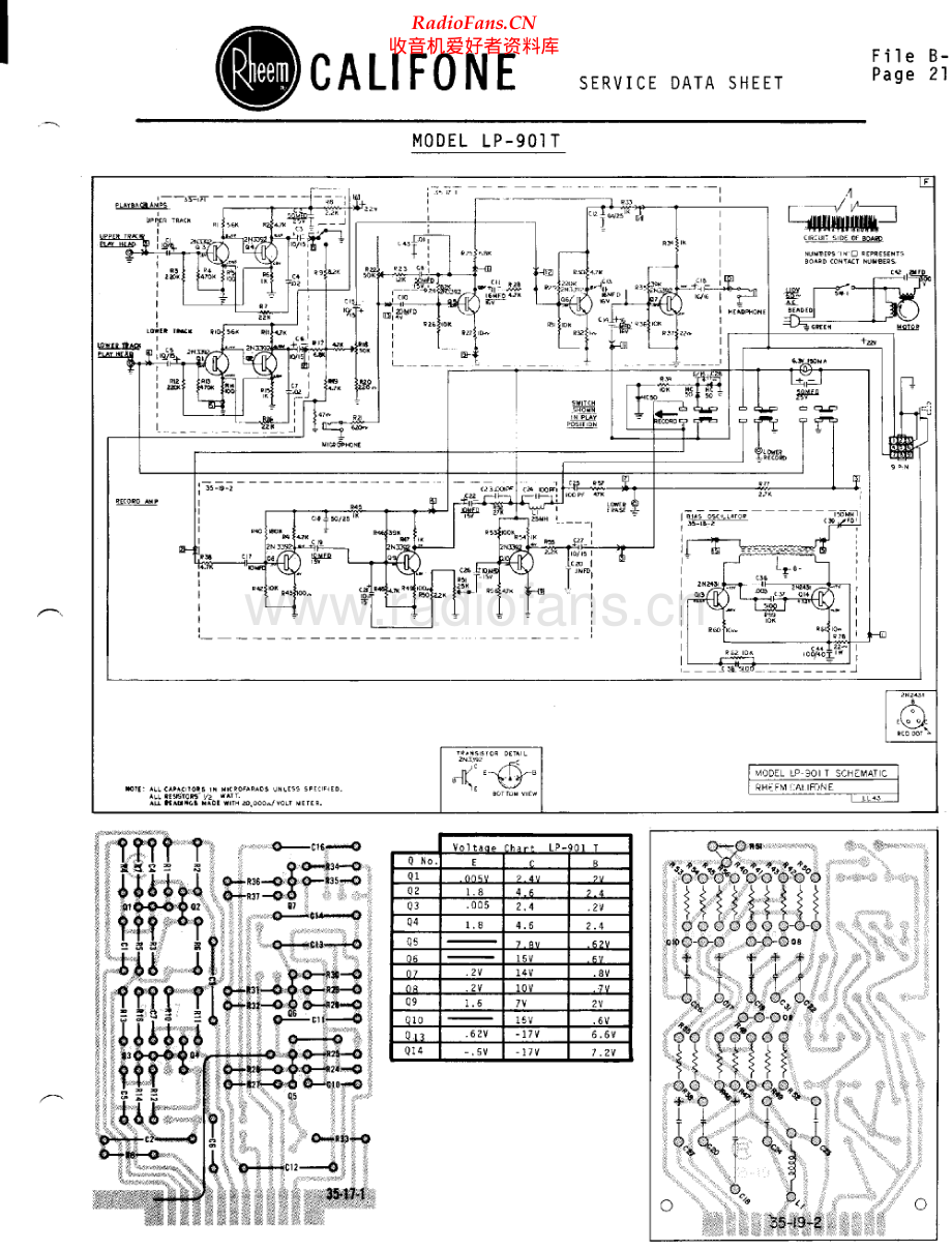 Califone-LP901T-tape-sch维修电路原理图.pdf_第1页