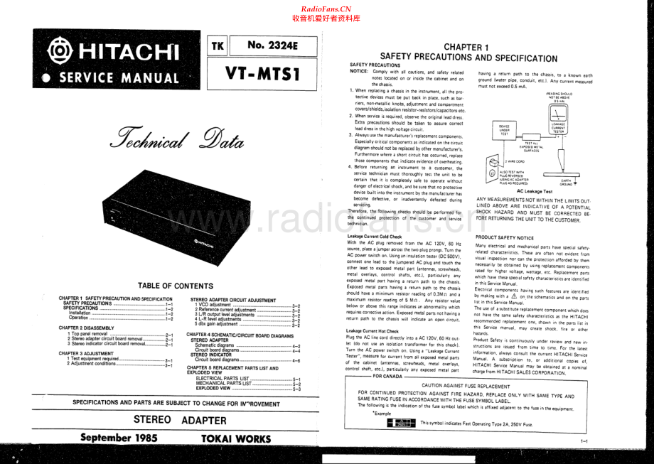 Hitachi-VTMTS1-sa-sm 维修电路原理图.pdf_第1页