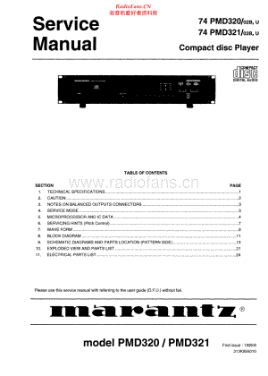 Marantz-PMD321-cd-sm 维修电路原理图.pdf