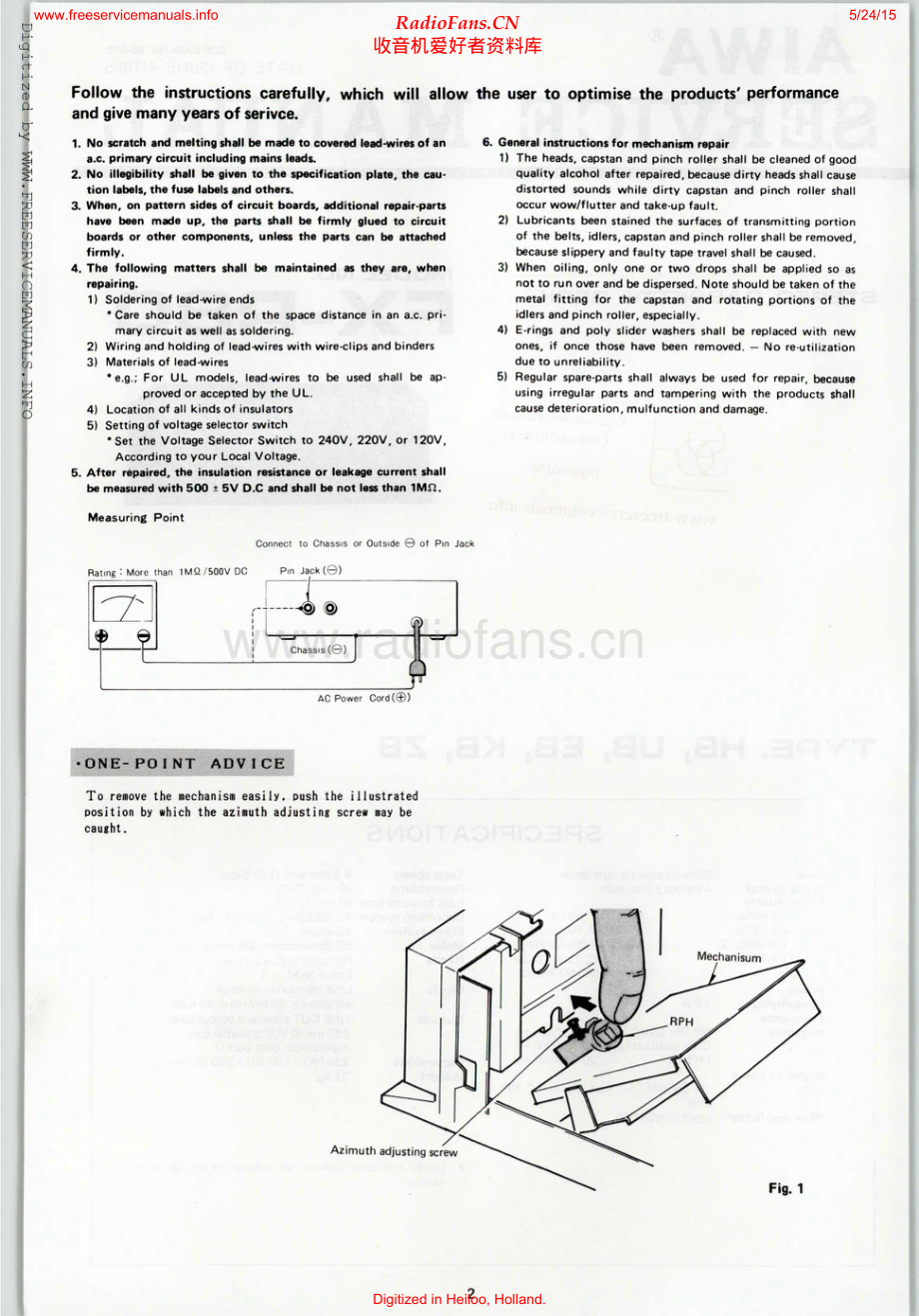 Aiwa-FXR80-tape-sm维修电路原理图.pdf_第2页