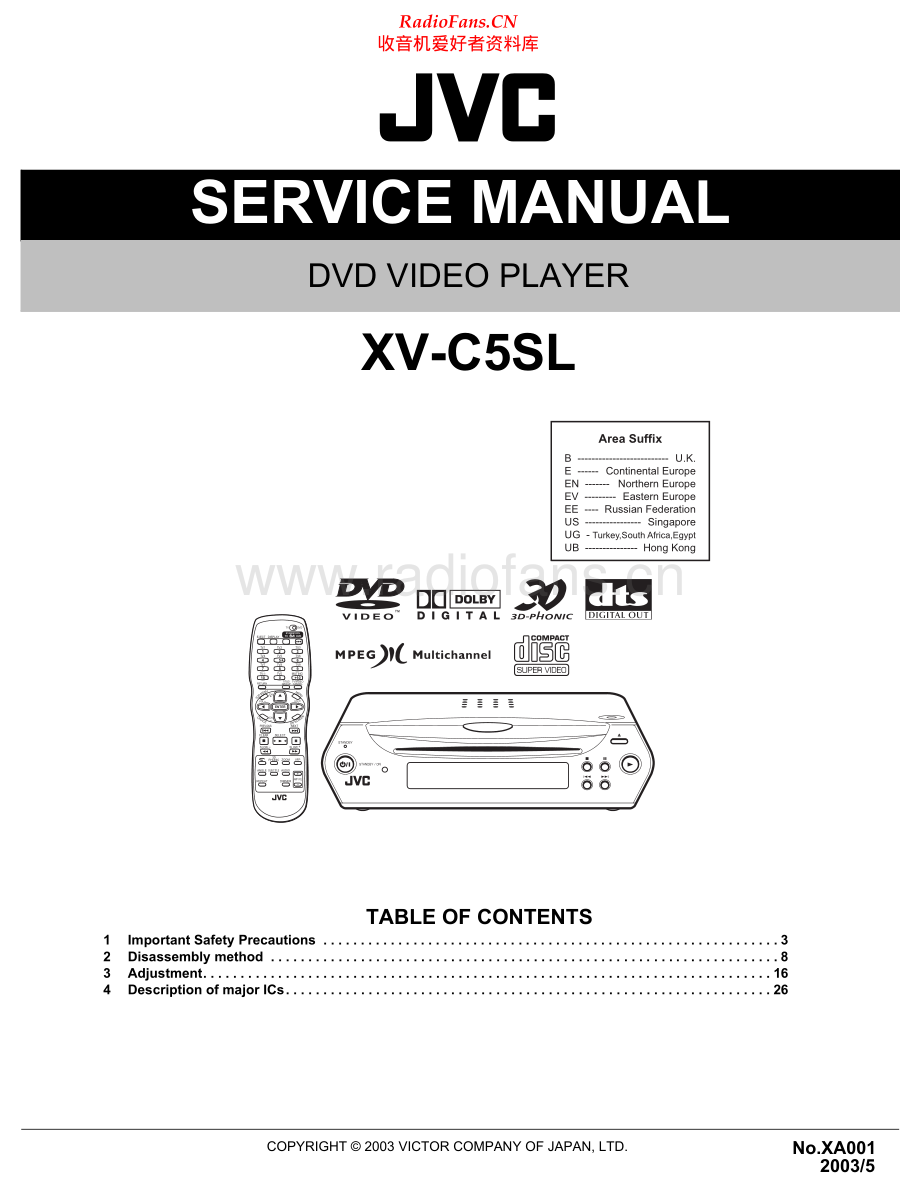 JVC-XVC5SL-cd-sm 维修电路原理图.pdf_第1页