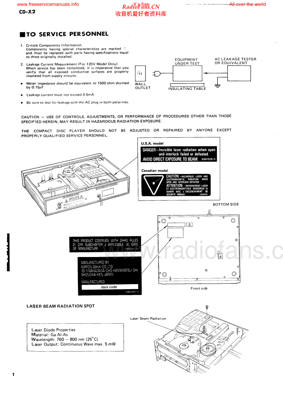 Yamaha-CDX2-cd-sm 维修电路原理图.pdf_第2页