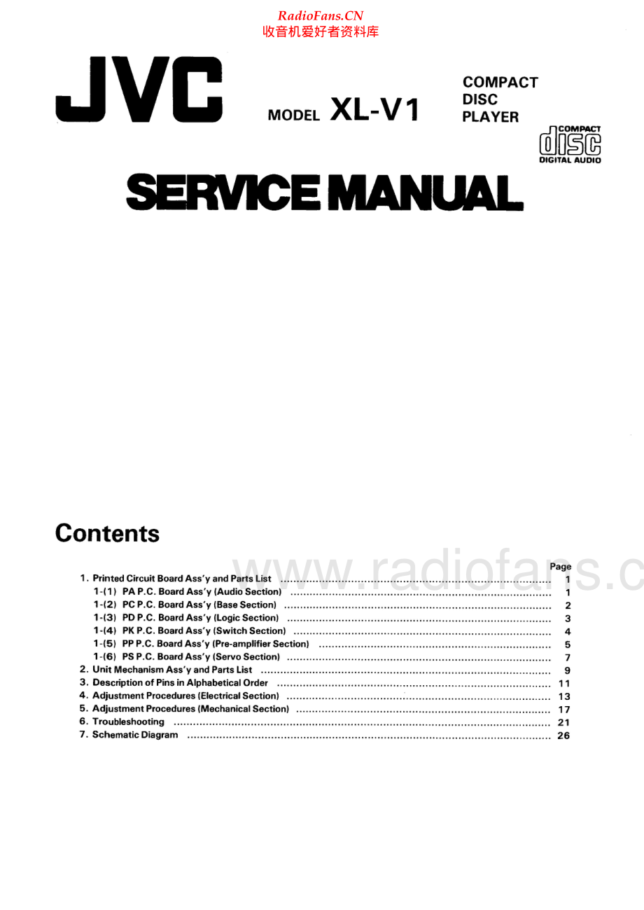 JVC-XLV1-cd-sm 维修电路原理图.pdf_第1页