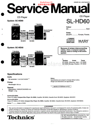 Technics-SLHD60-cd-sm 维修电路原理图.pdf