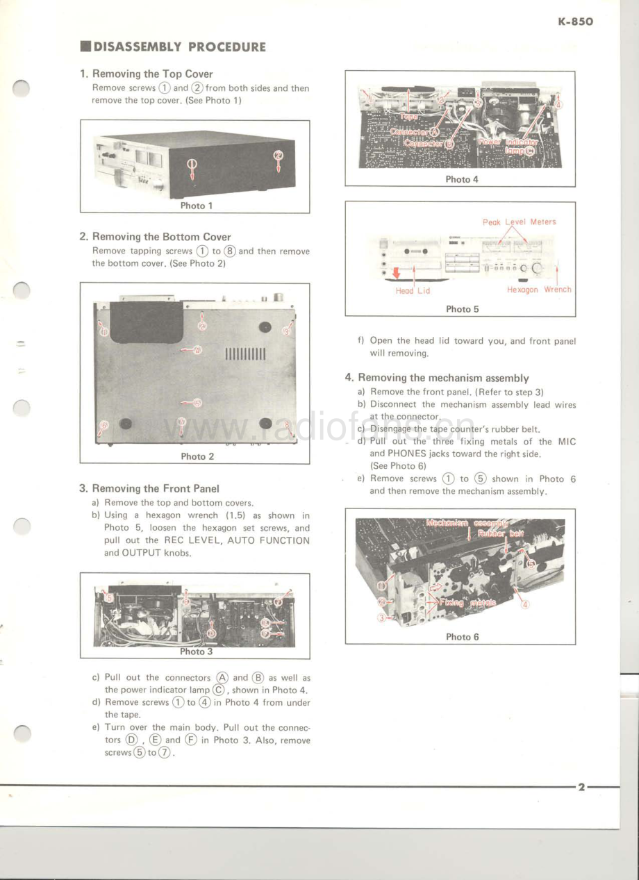 Yamaha-K850-tape-sm 维修电路原理图.pdf_第3页