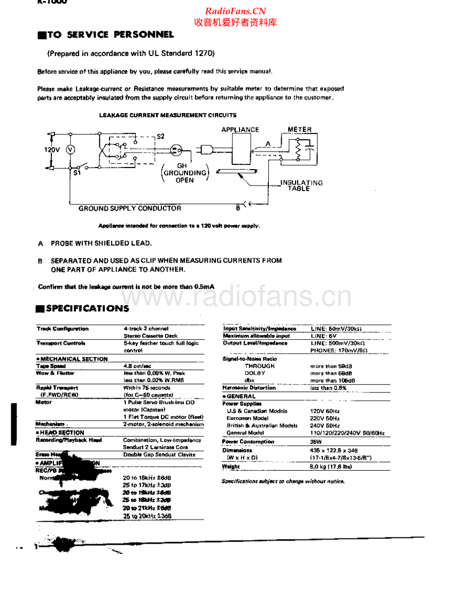 Yamaha-K1000-tape-sm 维修电路原理图.pdf_第2页