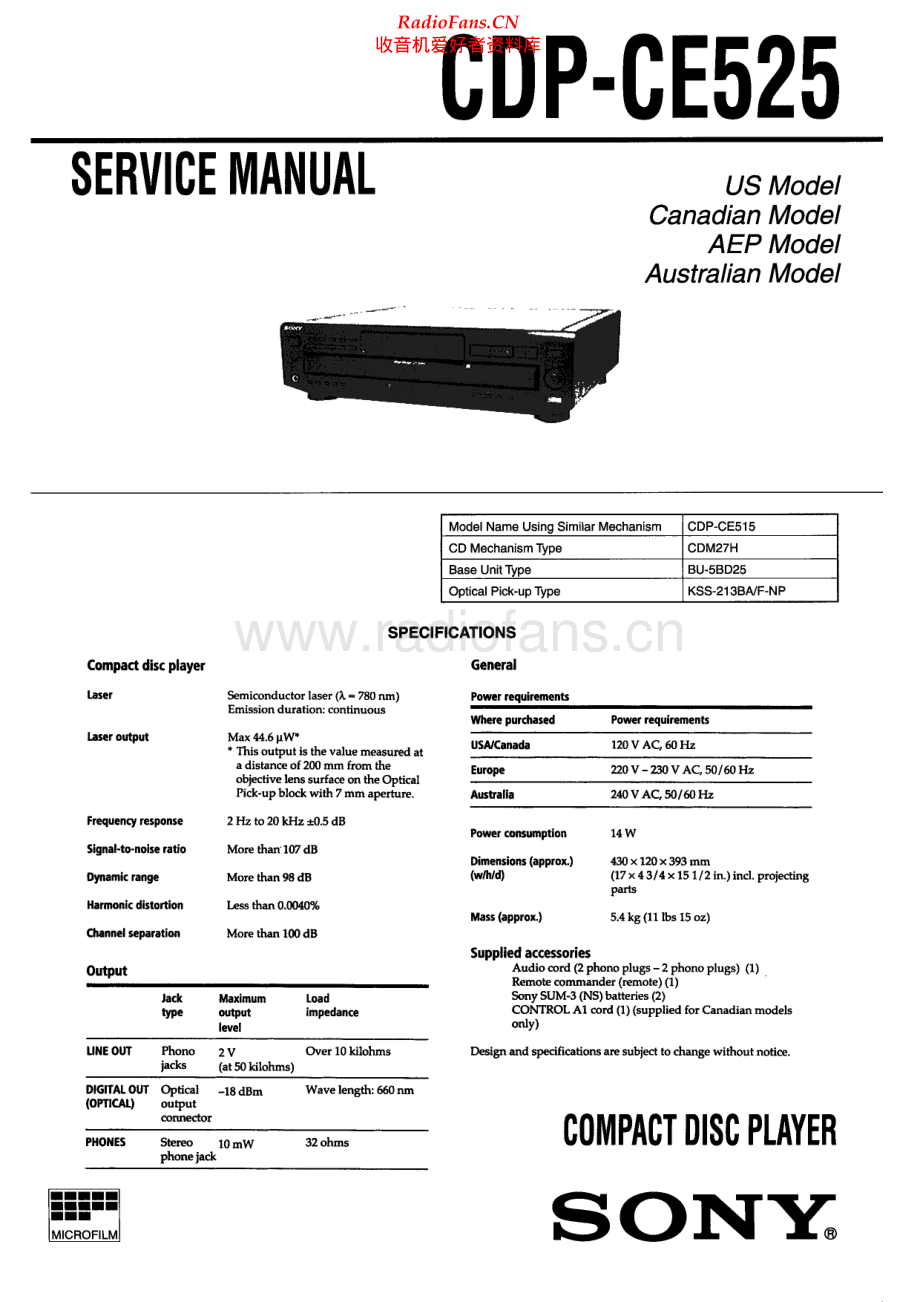 Sony-CDPCE525-cd-sm 维修电路原理图.pdf_第1页