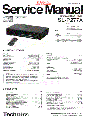 Technics-SLP277A-cd-sm 维修电路原理图.pdf