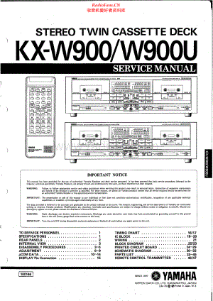 Yamaha-KXW900-tape-sm 维修电路原理图.pdf
